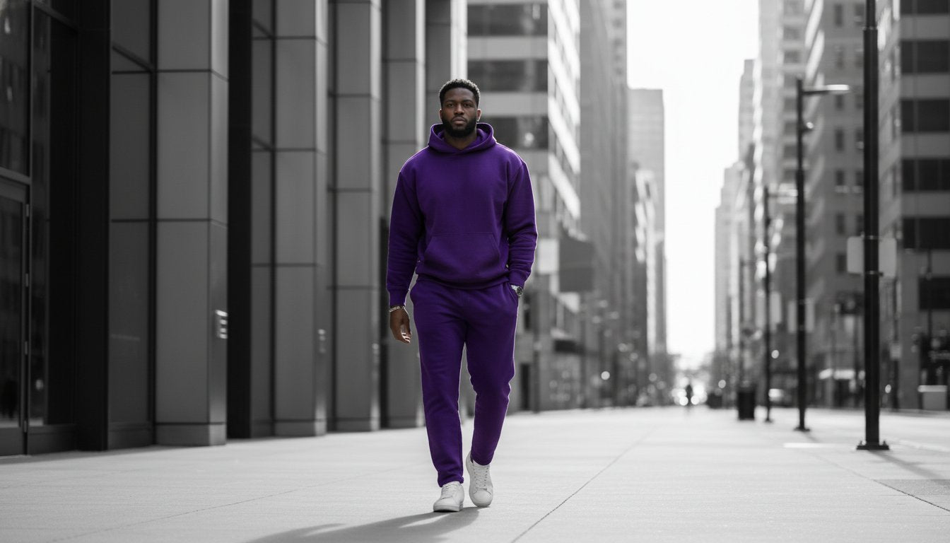 The Purple Sweatsuit for Men: A Guide to Refined Urban Ambition