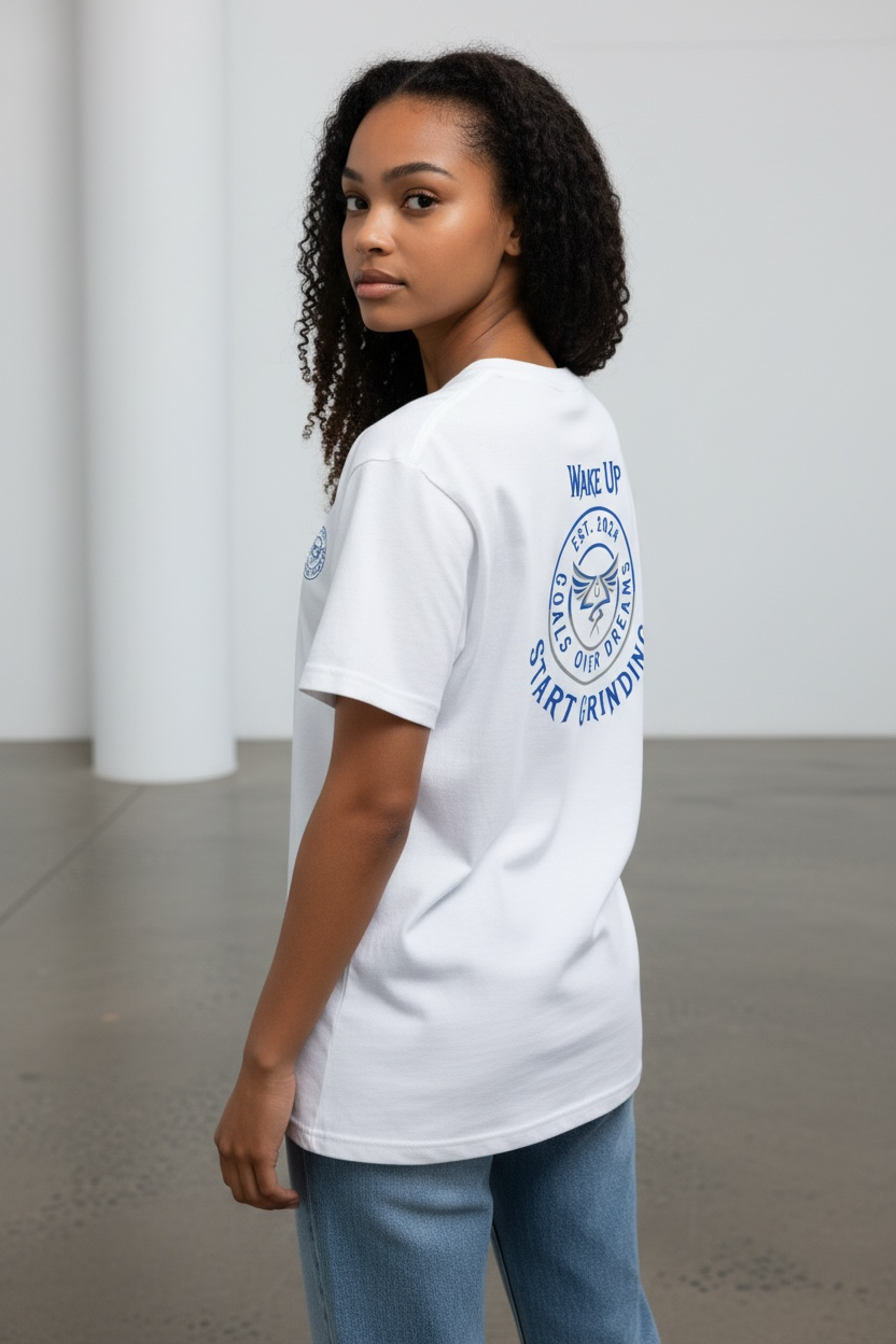 Back view of model wearing a size medium