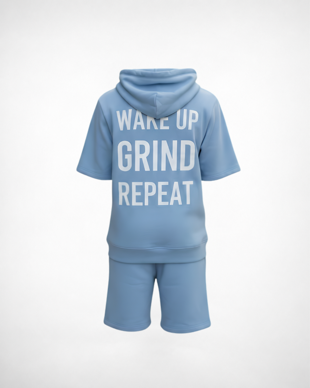 Hooded Blue Short Set