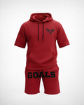 Hooded Red Short Set