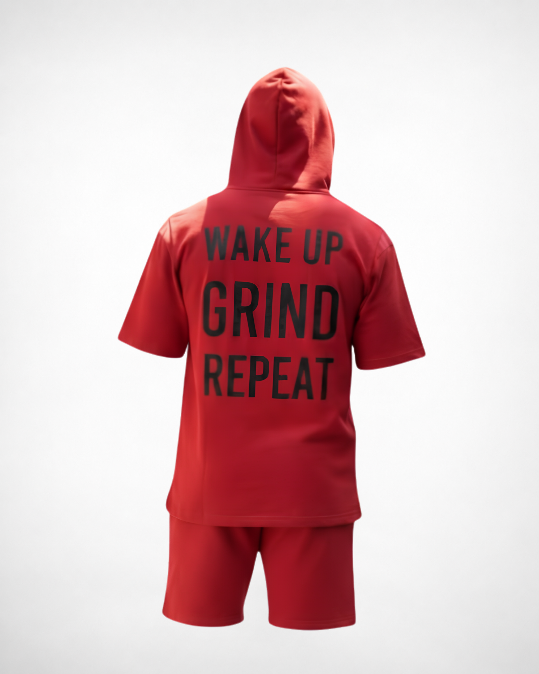 Hooded Red Short Set