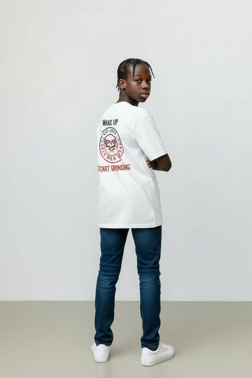 Back view of model wearing a size medium 