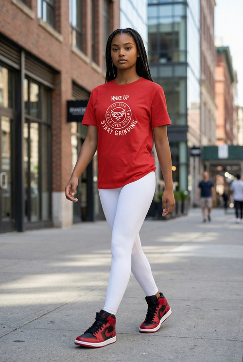 Model wearing a size small